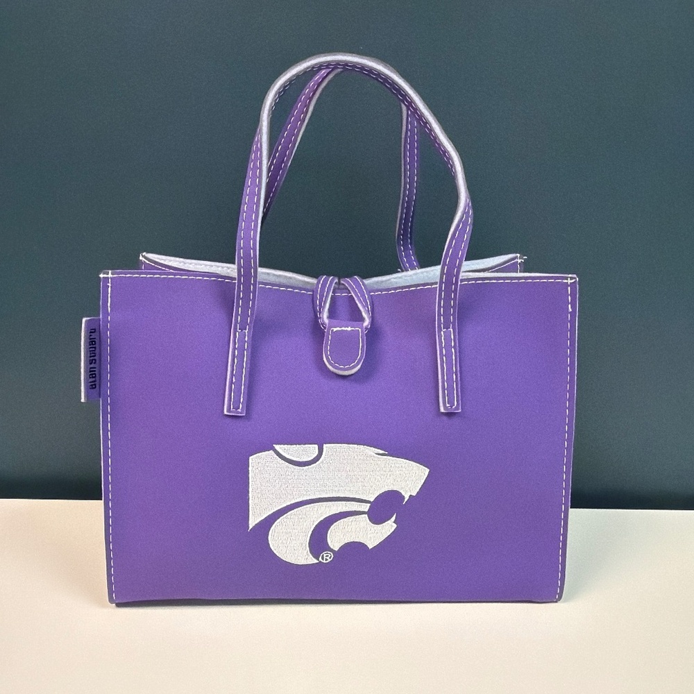 New Kansas State Wildcats Alan Stuart Creations Small Purple Tote Purse